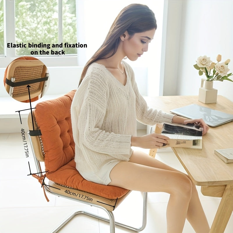 Ergonomic Office Chair Cushion with Lumbar Support - Thick Seat Cushion for Back Relief, Non-Slip Straps, Posture Correction & Pressure Relief - Compatible with Desk, Car, Sofa - Ideal Gift for Home & Office Decor, Desk Chair Cushion, Elastic Binding