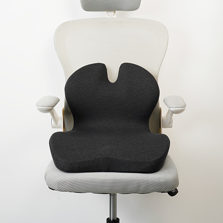 Office Lumbar Support Cushion And Seat Cushion Integrated Workstation for Prolonged Sitting, Memory Foam, Ergonomic Design