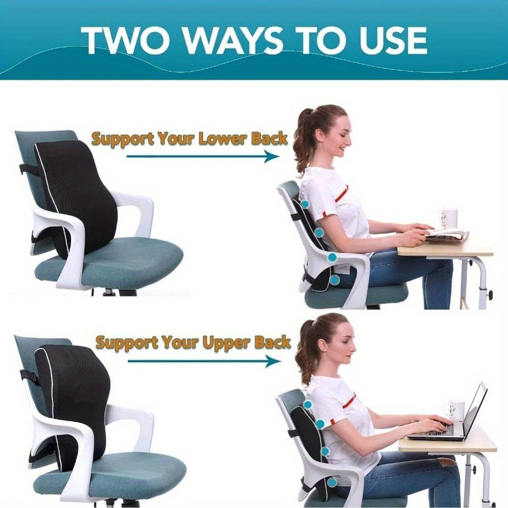 Office Lumbar Support, The Savior for Those Who Sit for Long Periods! Slow-Rebound Lumbar Cushion, Super Comfortable for Lower Back Support, Ergonomic Waist Pillow, Conforms And Supports, Say Goodbye to Back.
