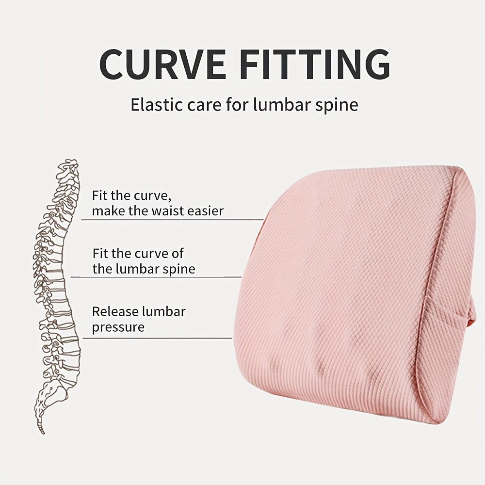 Office Chair Lumbar Support Pillow, Car Backrest Cushion with Slow-Rebound Memory Foam for Gaming and Office Chairs