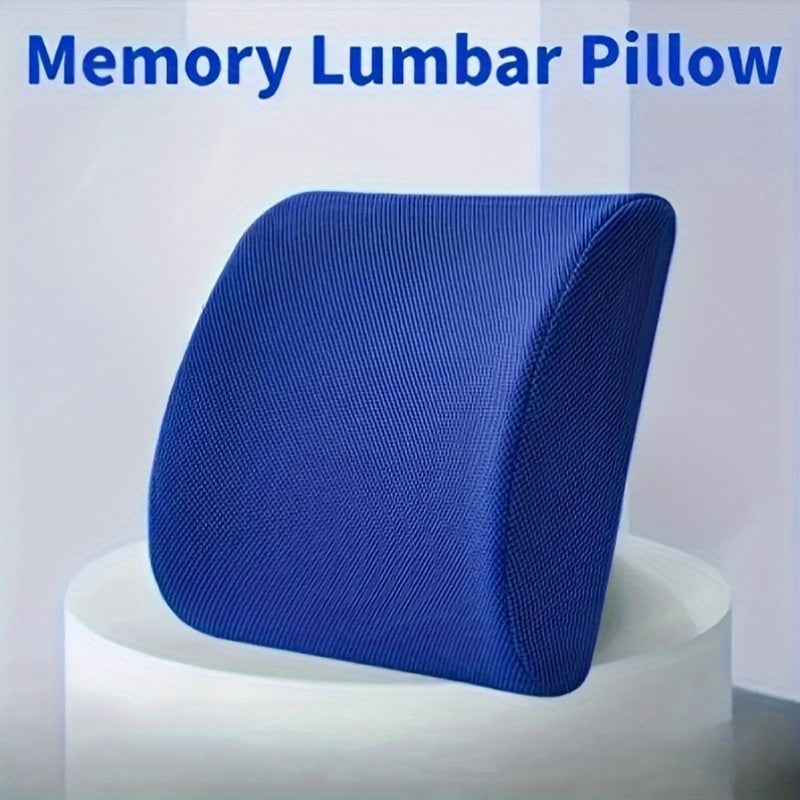 1pc Vintage Anime-Inspired Lumbar Pillow - Blue Geometric Pattern, Breathable Mesh Fabric, Zipper Closure for Easy Cleaning, Ideal for Office Chairs & Car Seats, Adult Use Only, All-Season Comfort, Office Comfort Accessory | Anime Theme Pillow | Zippered