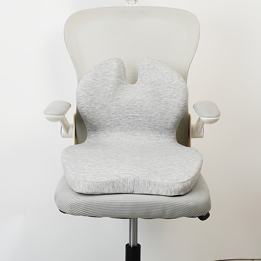 Office Lumbar Support Cushion And Seat Cushion Integrated Workstation for Prolonged Sitting, Memory Foam, Ergonomic Design