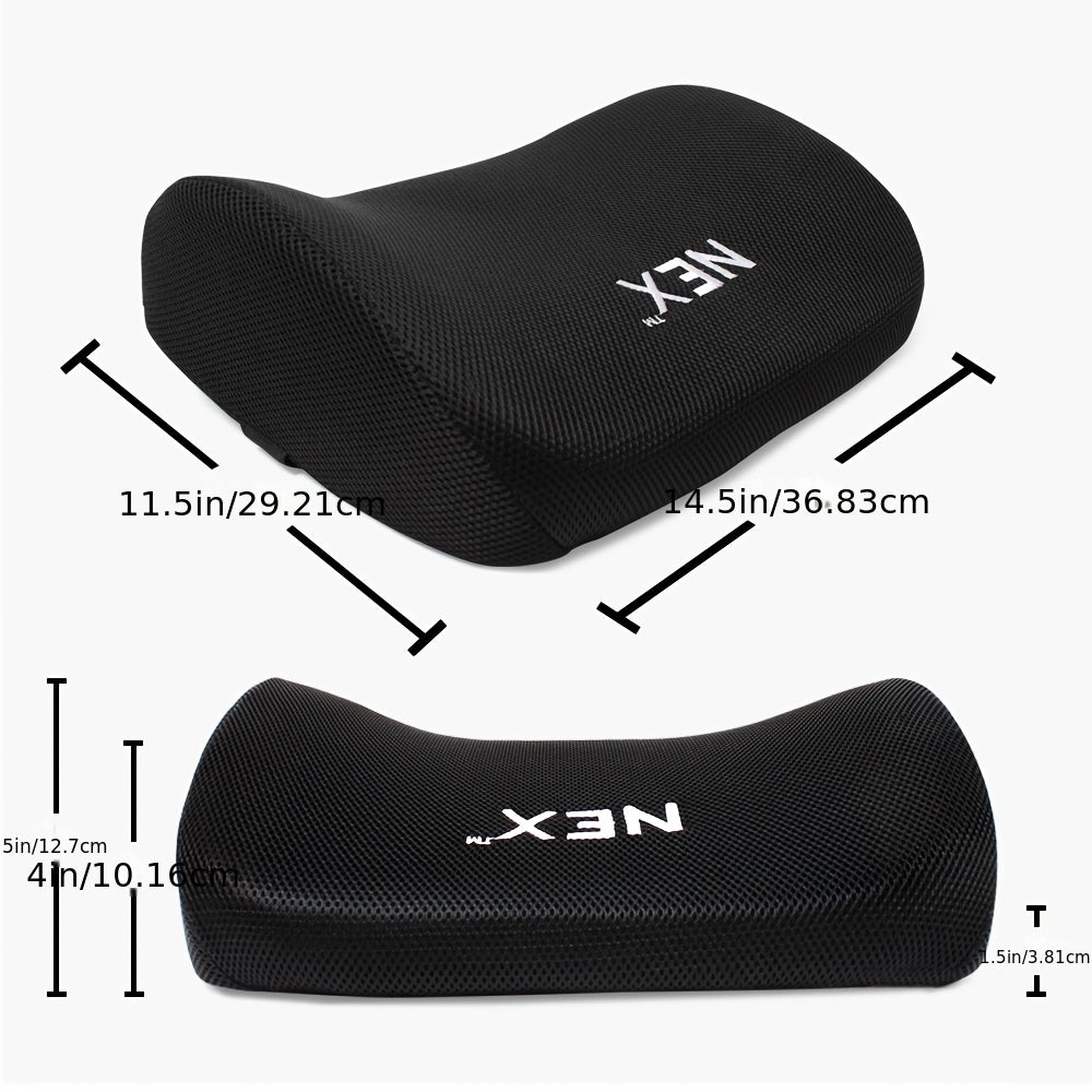 PRALENA 1pc Lumbar Pillow with Nylon Jacket & Straps, Ergonomic Design for Lumbar Support. Ideal for Office Chairs, Car Seats & Home Sofas. Relieves Back, Great for Adults. Size: 14.5"x11.5"x5"