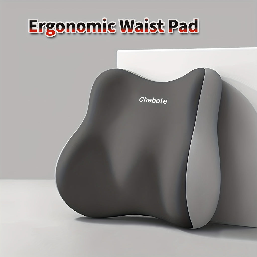 Ergonomic Lumbar Support Pillow with Memory Foam - Posture Corrector Cushion for Lower Back Pain Relief, Office Chair & Car Seat - Portable, Machine Washable, Lightweight Lumbar Pad with Contoured Design - Desk, Car, Home Office Use - Ideal for Prolonged