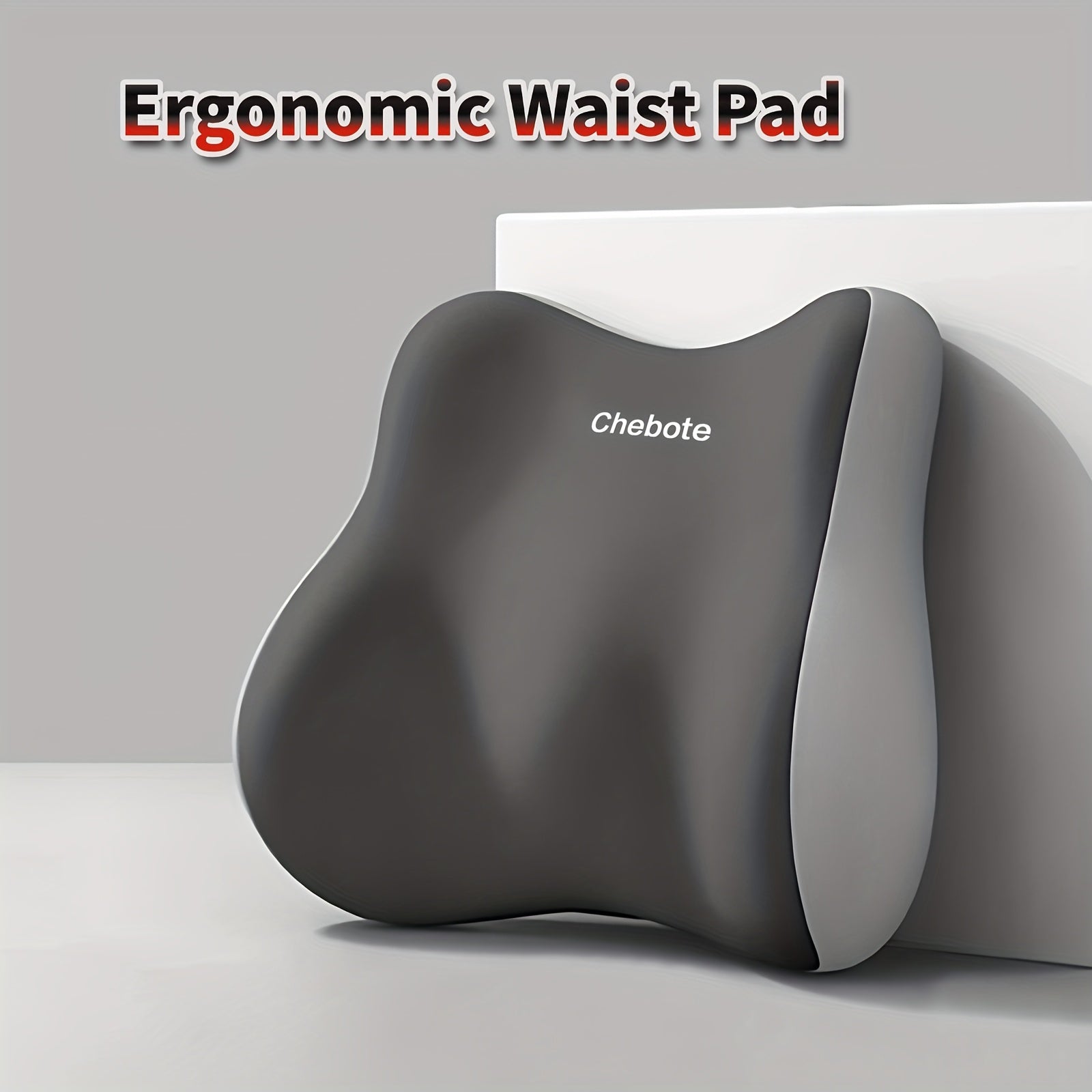 Ergonomic Lumbar Support Pillow with Memory Foam - Posture Corrector Cushion for Lower Back Pain Relief, Office Chair & Car Seat - Portable, Machine Washable, Lightweight Lumbar Pad with Contoured Design - Desk, Car, Home Office Use - Ideal for Prolonged