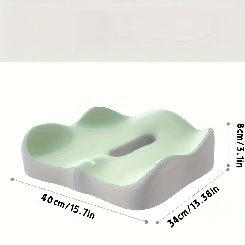 Anthropomorphic Memory Foam Office Chair Cushion, Butt Pad - Curved Design for Office Chairs and Car Seats Provides Lumbar Support with Soft Comfortable Padding, Improves Side Sleepers' Spinal, Hip, and Joints