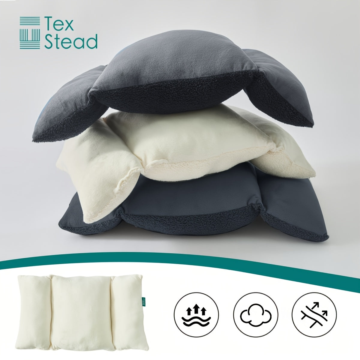 1pc, Fleece Lumbar Support Pillow, 3-Section Back Cushion for Office Chair, Comfortable Lumbar Support Pad for Car Seat and Sofa, Gaming Chair Lumbar Cushion with Washable Cover