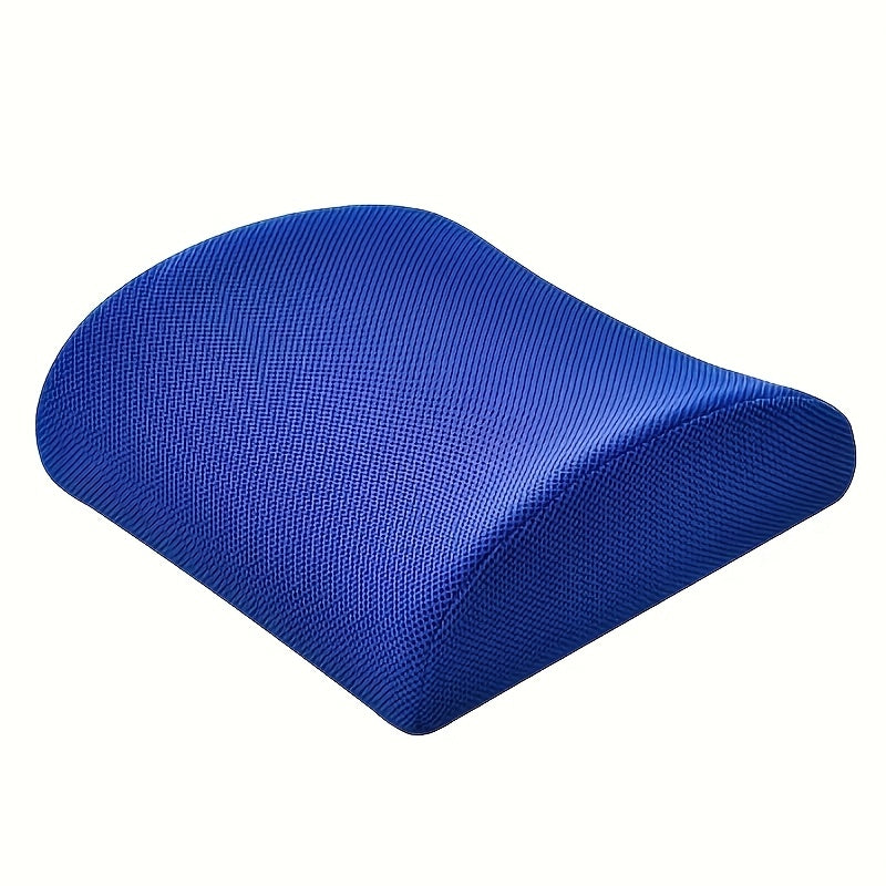 1pc Vintage Anime-Inspired Lumbar Pillow - Blue Geometric Pattern, Breathable Mesh Fabric, Zipper Closure for Easy Cleaning, Ideal for Office Chairs & Car Seats, Adult Use Only, All-Season Comfort, Office Comfort Accessory | Anime Theme Pillow | Zippered
