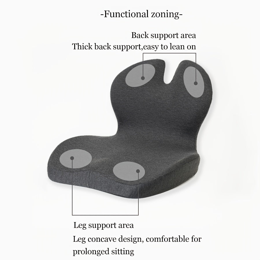 Office Lumbar Support Cushion And Seat Cushion Integrated Workstation for Prolonged Sitting, Memory Foam, Ergonomic Design