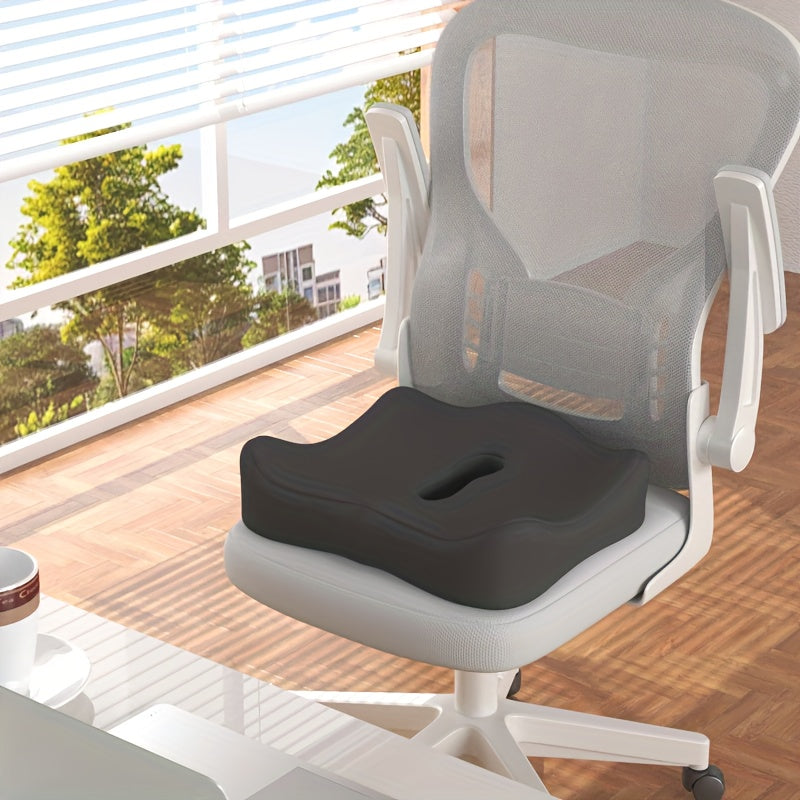Anthropomorphic Memory Foam Office Chair Cushion, Butt Pad - Curved Design for Office Chairs and Car Seats Provides Lumbar Support with Soft Comfortable Padding, Improves Side Sleepers' Spinal, Hip, and Joints