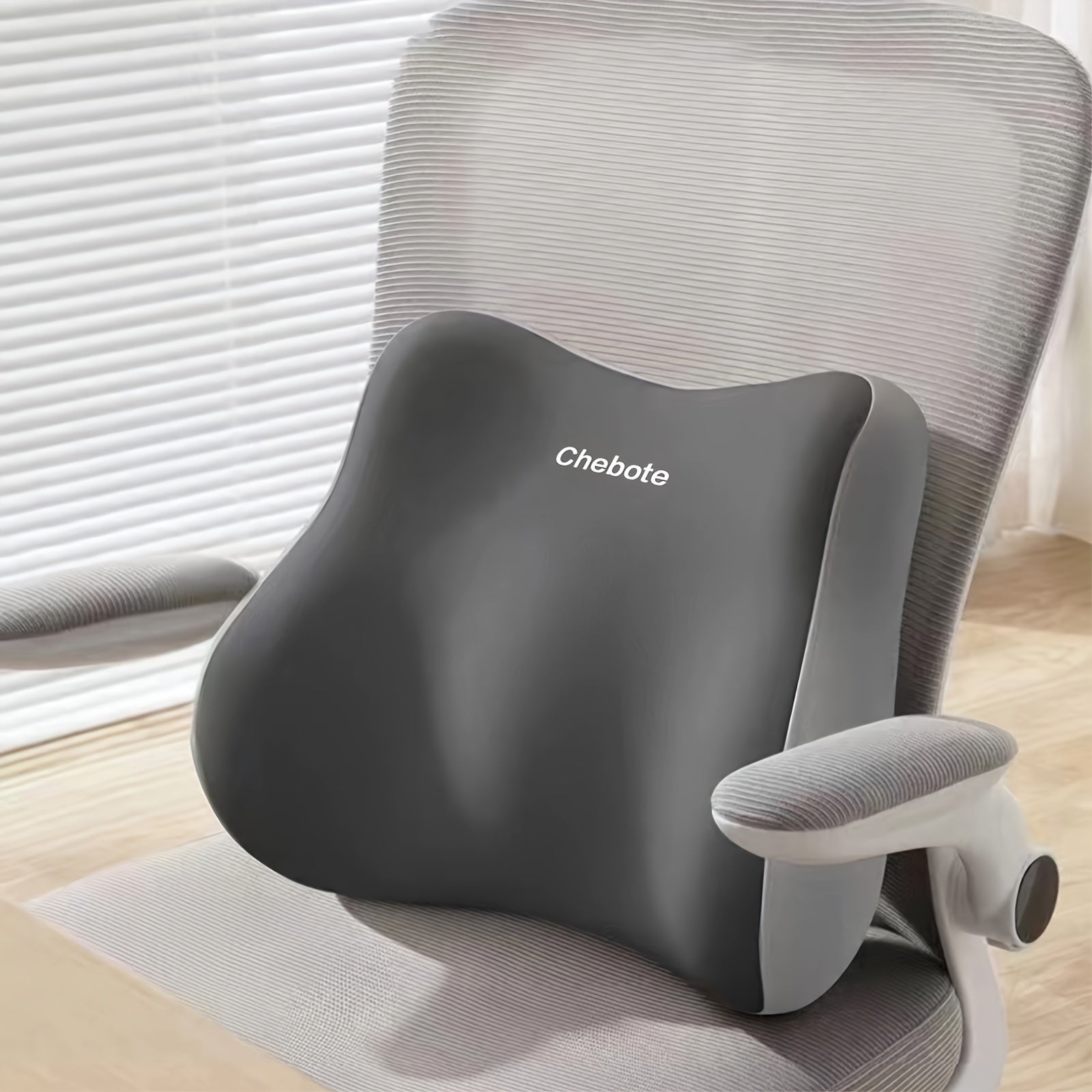 Ergonomic Lumbar Support Pillow with Memory Foam - Posture Corrector Cushion for Lower Back Pain Relief, Office Chair & Car Seat - Portable, Machine Washable, Lightweight Lumbar Pad with Contoured Design - Desk, Car, Home Office Use - Ideal for Prolonged