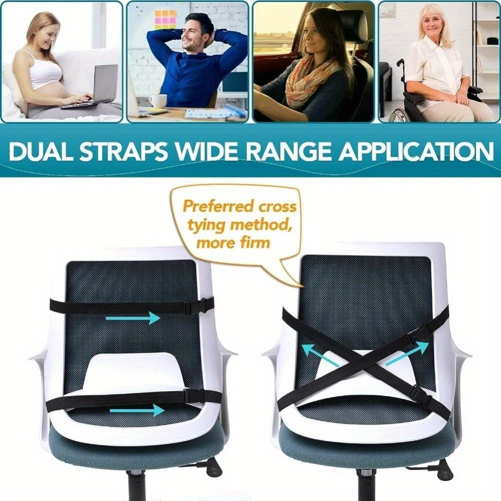 Office Lumbar Support, The Savior for Those Who Sit for Long Periods! Slow-Rebound Lumbar Cushion, Super Comfortable for Lower Back Support, Ergonomic Waist Pillow, Conforms And Supports, Say Goodbye to Back.