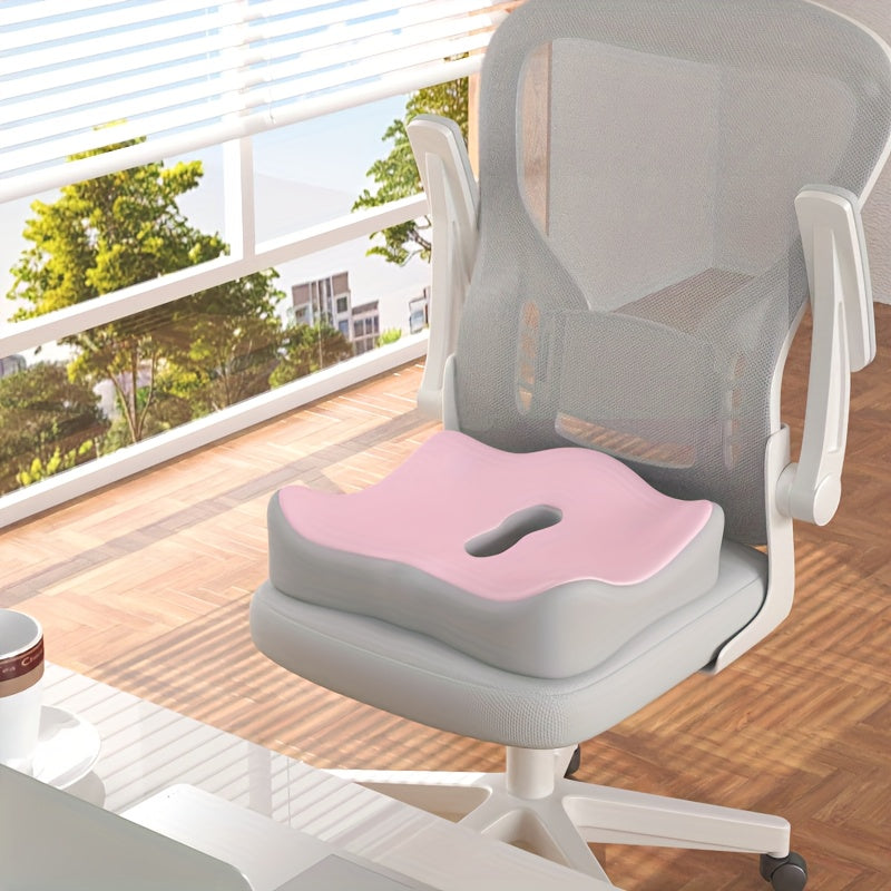 Anthropomorphic Memory Foam Office Chair Cushion, Butt Pad - Curved Design for Office Chairs and Car Seats Provides Lumbar Support with Soft Comfortable Padding, Improves Side Sleepers' Spinal, Hip, and Joints