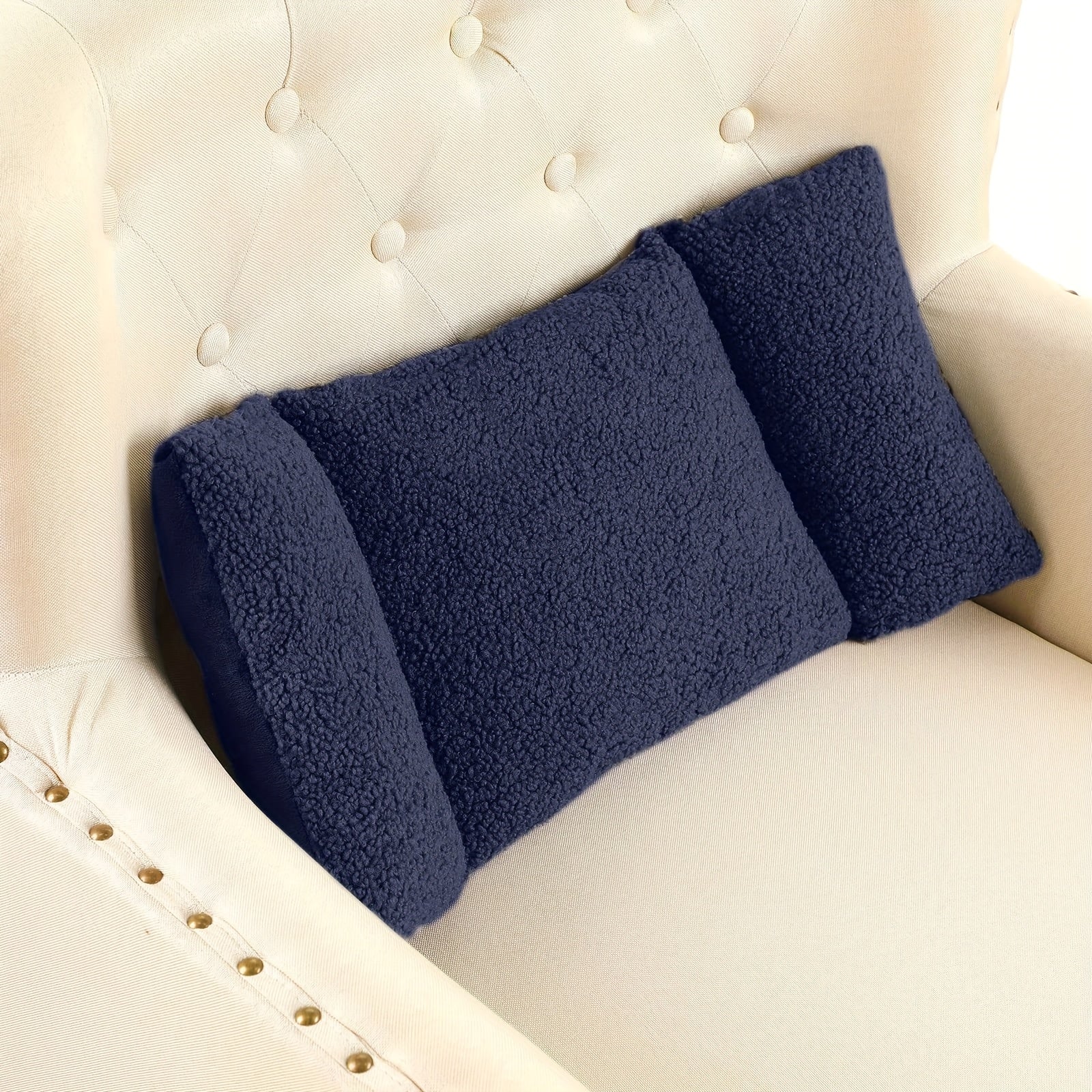 3-Gear Waist Support Pillow for Office Chairs and Sofas - Soft Polyester Knot Back Pad, Designed for Hand Washing, Grey, 3-Gear Adjustable Sitting Comfort Pillow, Home or Office Use