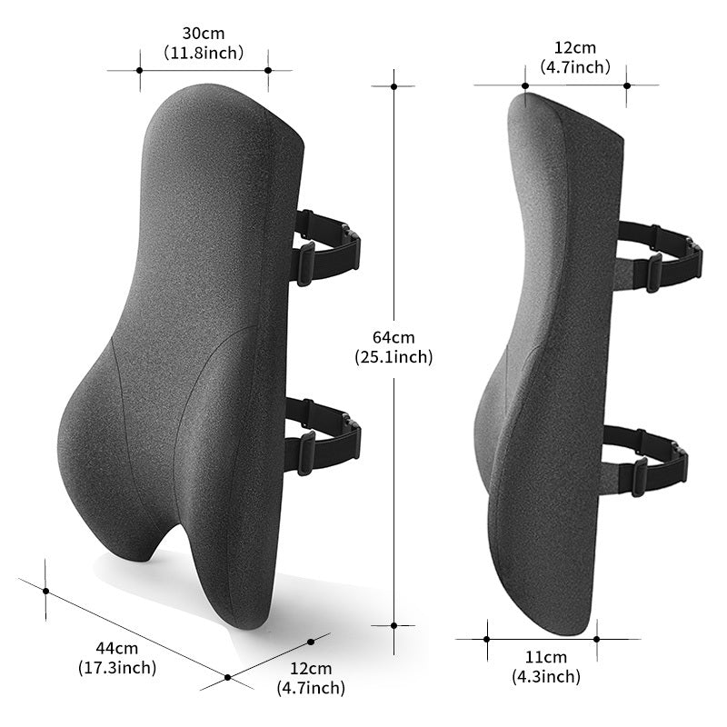 Long Back Support Pillow for Caravans Recliner Sitting Back Cushion for Comfort, Big Ergonomics orthopedic Posture Backrest Pillow- Memory Foam Back Cushion for Car Seat Office Chair, Desk Chair, Gaming Chair