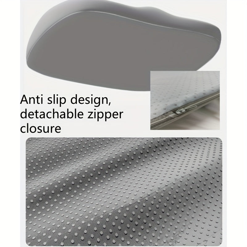 10-Hour Ergonomic Memory Foam Office Chair Pad - Adjustable Hip & Lumbar Support, Durable Polyester, Reduces Back Pain & Improves Posture, Comfortable Office Chair for Home, Car, and Workspace Use, Chair for Office, Home Seating Solution, Modern Seating,