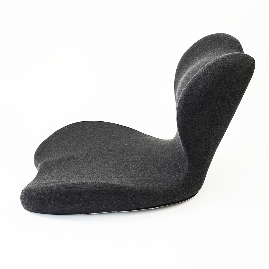 Ergonomic Office Chair Cushion with Integrated Backrest - Memory Foam Seat Cushion, Lightweight & Portable, Medium Soft Support for All Seasons, Black, Ergonomic Design for Posture & Comfort, Ergonomic Office Chair, Posture Support, Sleek Cushion Design,