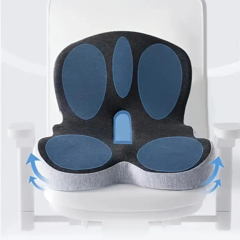 Ergonomic Back Support Seat Cushion - Soft, Supportive Office Chair & Gaming Chair Pad for Long Hours of Sitting, Driving, and Desk Work - Perfect Gift for Back-to-School Season, Black, Backrest Cushion, Comfortable Seating, Contoured Design, Durable