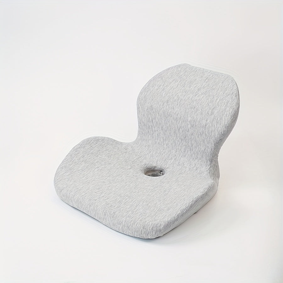 Ergonomic Seat Cushion with Backrest - Soft, Supportive, Washable Office Cushion for Hip and Lumbar Comfort, Ideal for Long-Term Sitting, Truck Drivers, and Desk Work, Black, Cushions for Sitting, Comfortable Seating, Contoured Design, Durable Cushion