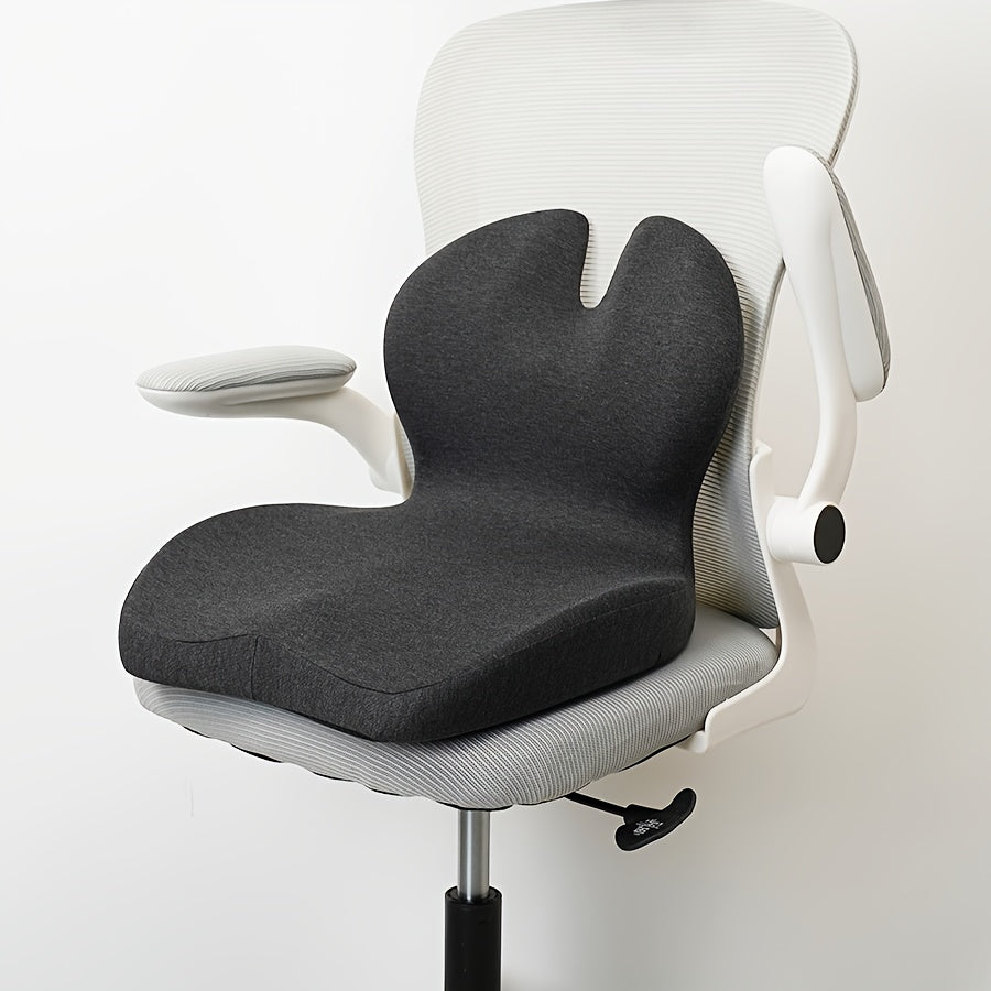 Office Lumbar Support Cushion And Seat Cushion Integrated Workstation for Prolonged Sitting, Memory Foam, Ergonomic Design