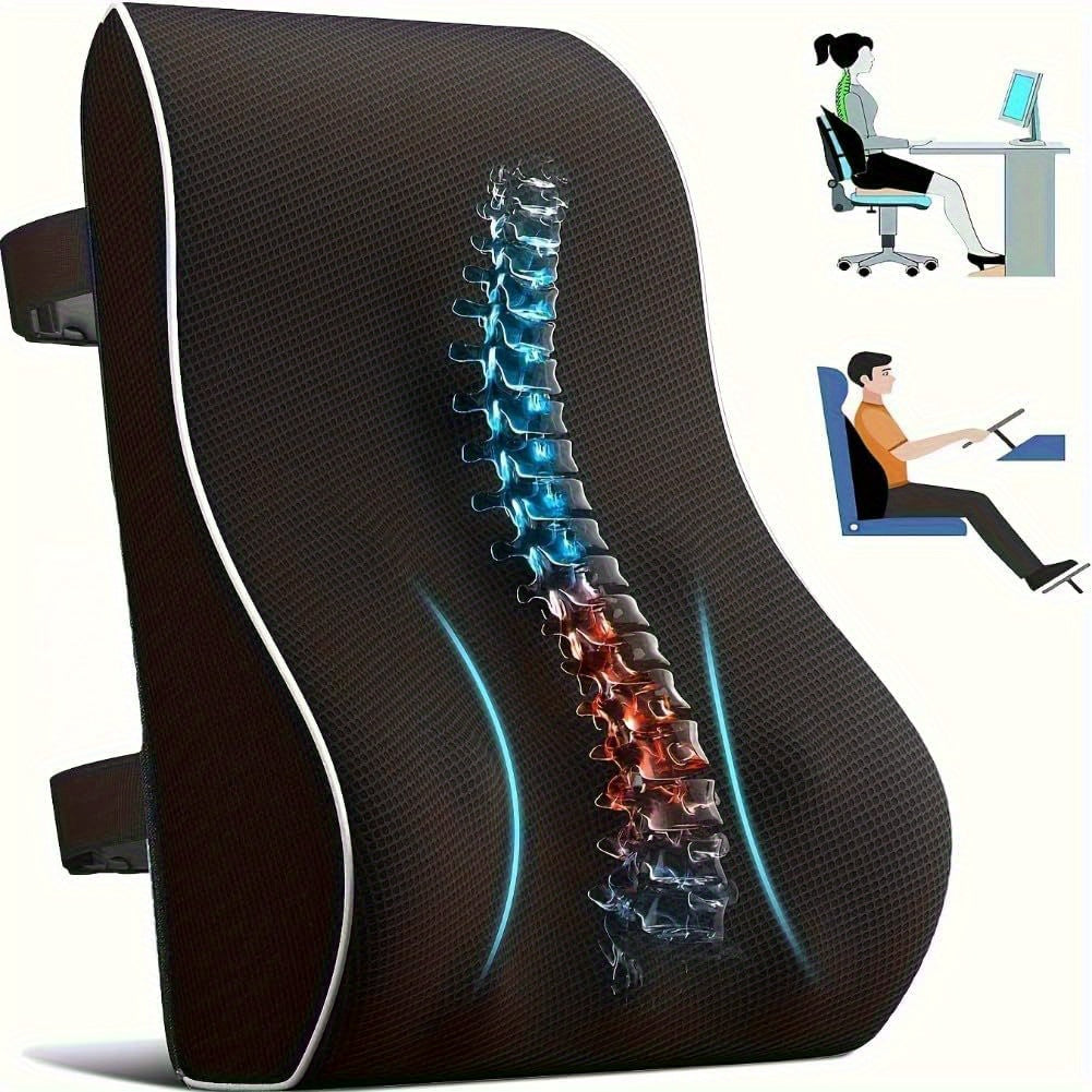 Office Lumbar Support, The Savior for Those Who Sit for Long Periods! Slow-Rebound Lumbar Cushion, Super Comfortable for Lower Back Support, Ergonomic Waist Pillow, Conforms And Supports, Say Goodbye to Back.