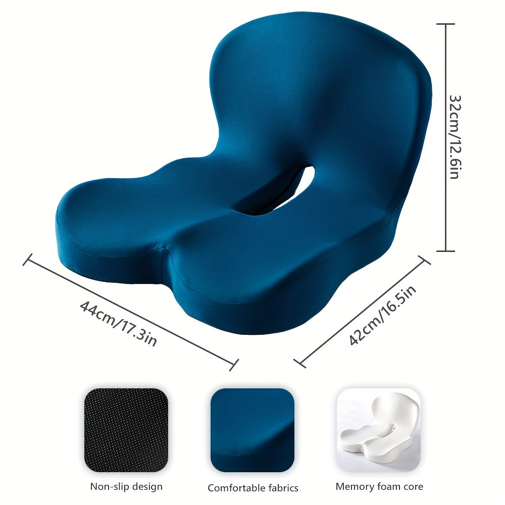 1pc Seat Cushion Ergonomic - Premium Cooling Gel Lumbar Support Cushion For Car & Office - Breathable & Multicolor Mesh Backrest, Soft & Supportive Back Support Pillow - Durable & Washable Cushion For Long Sitting, Driving And Desk Work