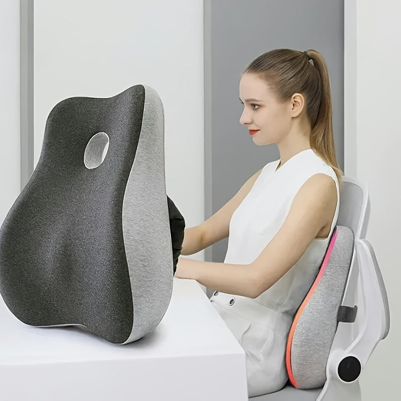Ergonomic Back And Buttocks Cushion, Suitable for Office Chairs, Car Seats, Wheelchairs, Desks, And Gaming.