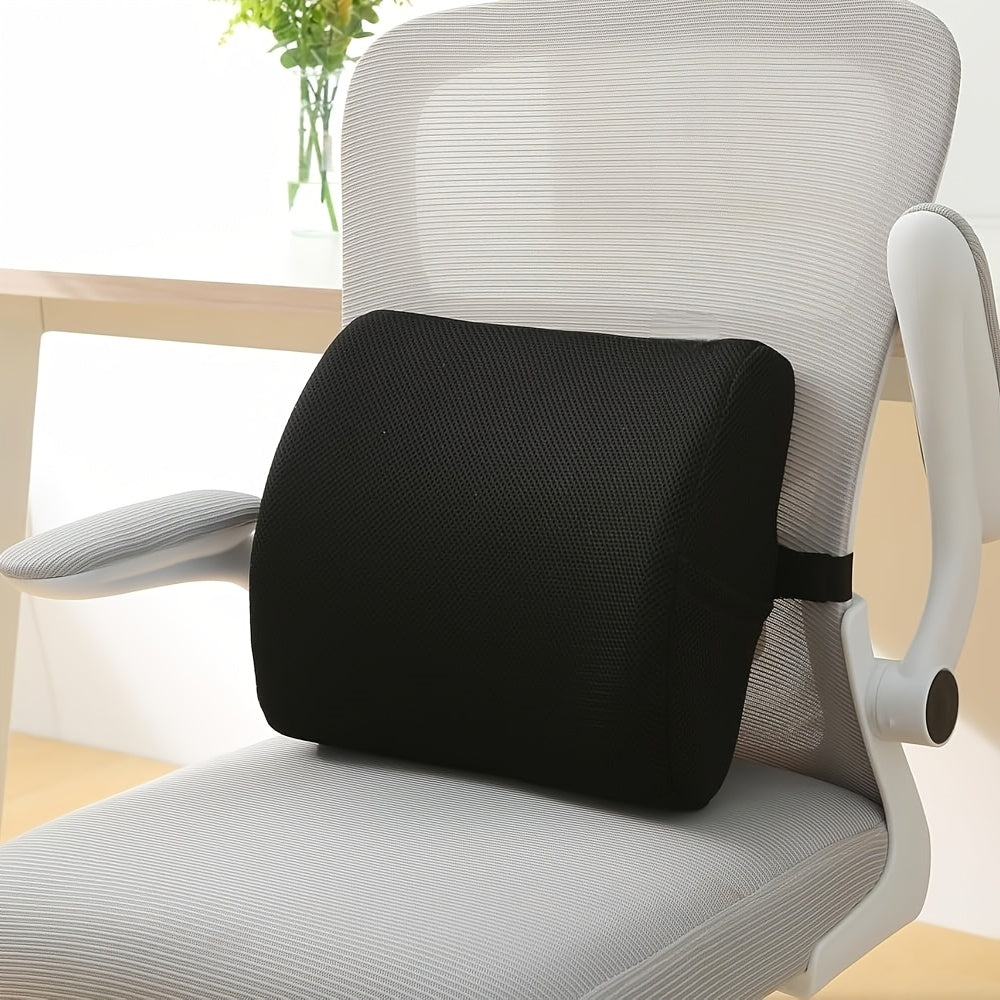 Office chair lumbar support pillow, low back support, ease back pain, ergonomic small back cushion, suitable for tables and chairs, game chairs, adjustable belt and washable pillow case