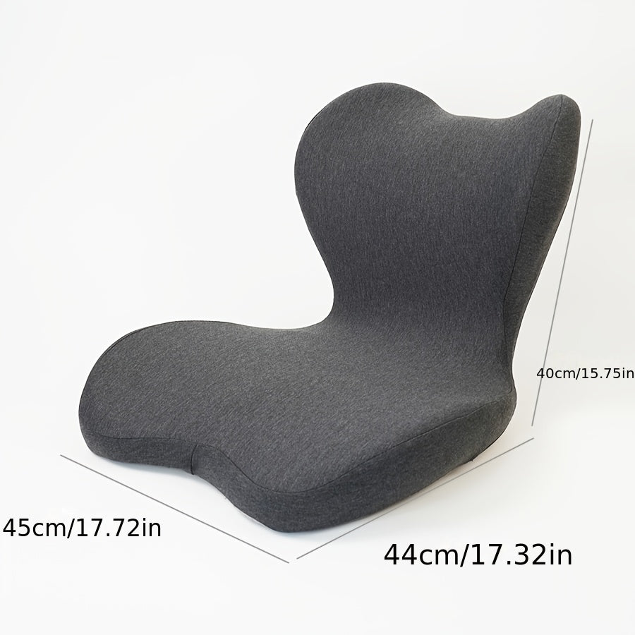 Ergonomic Office Chair Cushion with Integrated Backrest - Memory Foam Seat Cushion, Lightweight & Portable, Medium Soft Support for All Seasons, Black, Ergonomic Design for Posture & Comfort, Ergonomic Office Chair, Posture Support, Sleek Cushion Design,