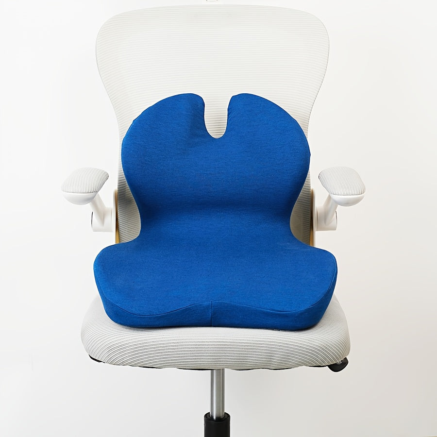 Office Lumbar Support Cushion And Seat Cushion Integrated Workstation for Prolonged Sitting, Memory Foam, Ergonomic Design