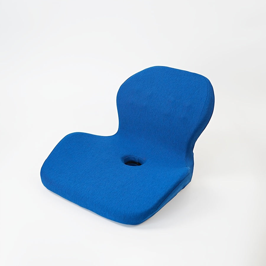 Ergonomic Seat Cushion with Backrest - Soft, Supportive, Washable Office Cushion for Hip and Lumbar Comfort, Ideal for Long-Term Sitting, Truck Drivers, and Desk Work, Black, Cushions for Sitting, Comfortable Seating, Contoured Design, Durable Cushion