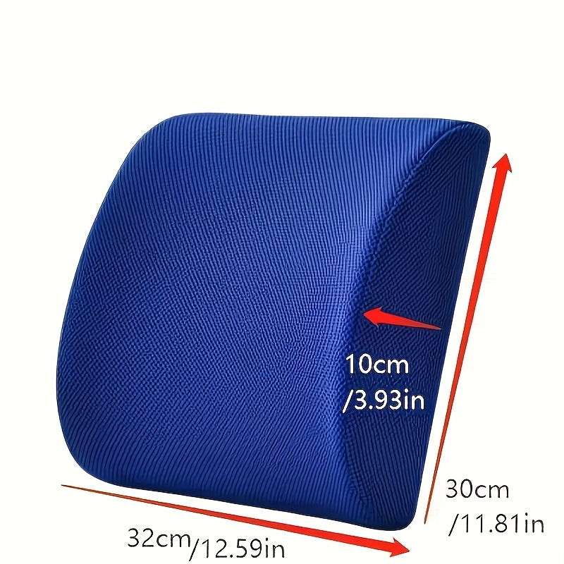 1pc Vintage Anime-Inspired Lumbar Pillow - Blue Geometric Pattern, Breathable Mesh Fabric, Zipper Closure for Easy Cleaning, Ideal for Office Chairs & Car Seats, Adult Use Only, All-Season Comfort, Office Comfort Accessory | Anime Theme Pillow | Zippered