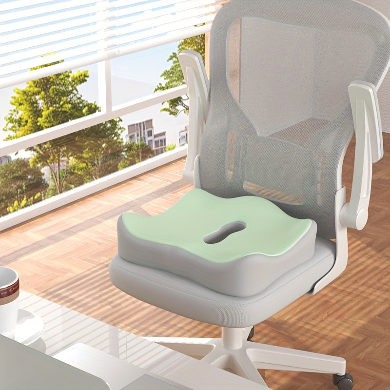 Anthropomorphic Memory Foam Office Chair Cushion, Butt Pad - Curved Design for Office Chairs and Car Seats Provides Lumbar Support with Soft Comfortable Padding, Improves Side Sleepers' Spinal, Hip, and Joints