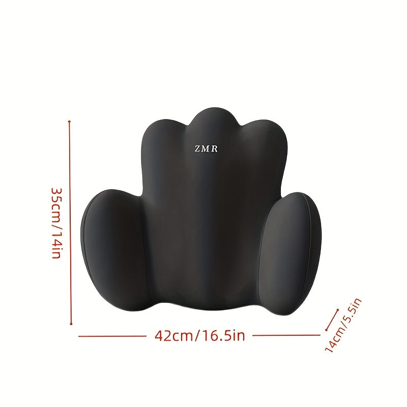 Ergonomic Coral-Shaped Memory Foam Waist Support Cushion - Lightweight Portable Design, Machine Washable, Ideal for Office Chairs, Car Seats, Wheelchairs, Home & Office Use, Comfortable Posture, Durable Fabric