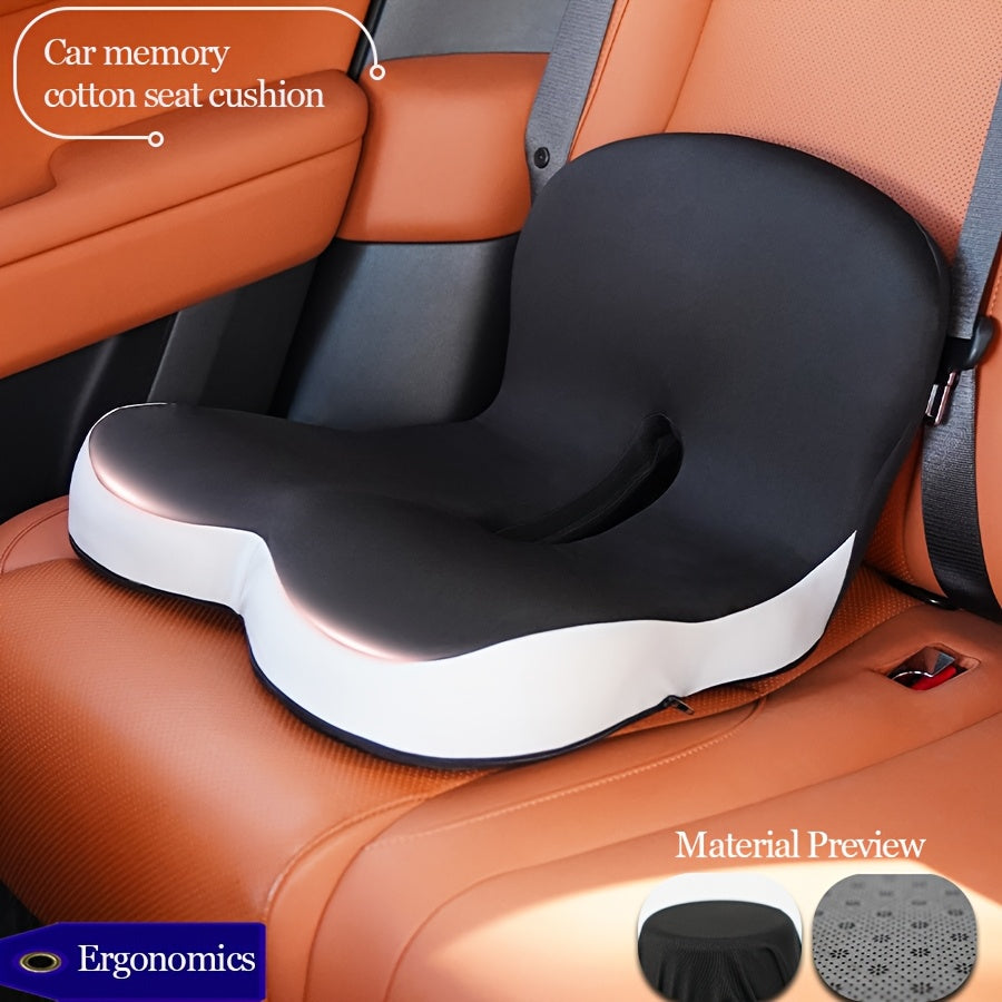Ergonomic Office Chair Cushion with Memory Foam & Breathable Fabric - Posture-Correcting Lumbar Support, Slow-Rebound Pressure Relief, Irregular Contour Design for Home & Office Chairs (Grey/Black), Posture Corrector, Modern Aesthetic, Slow Rebound Foam