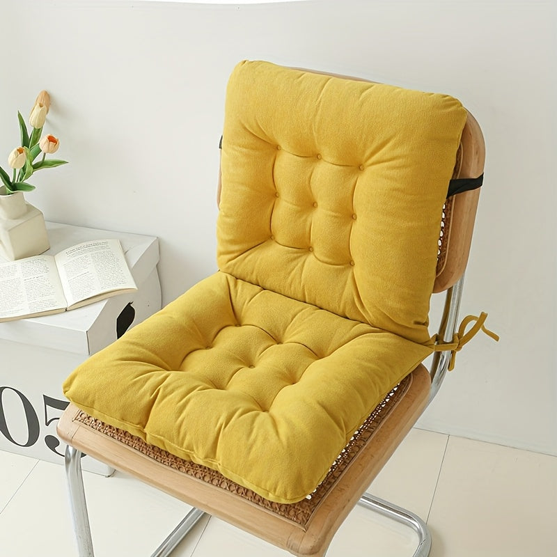 Ergonomic Office Chair Cushion with Lumbar Support - Thick Seat Cushion for Back Relief, Non-Slip Straps, Posture Correction & Pressure Relief - Compatible with Desk, Car, Sofa - Ideal Gift for Home & Office Decor, Desk Chair Cushion, Elastic Binding