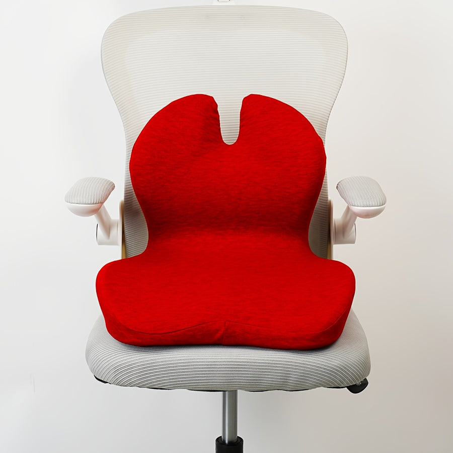 Office Lumbar Support Cushion And Seat Cushion Integrated Workstation for Prolonged Sitting, Memory Foam, Ergonomic Design