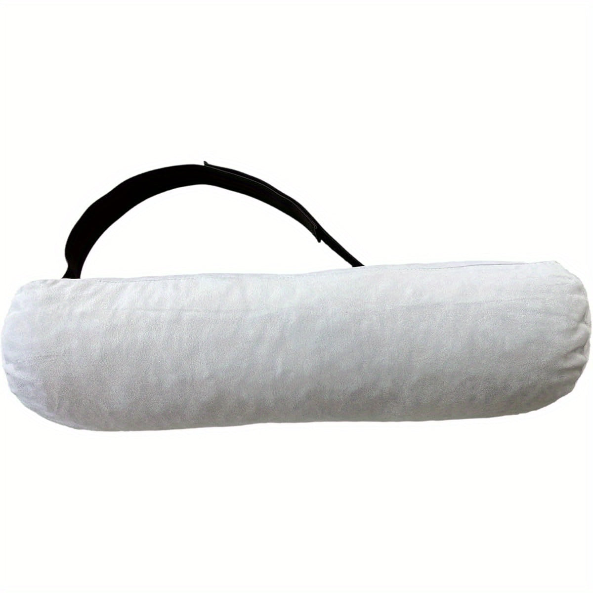 Velvet Roll Support Pillow for Lumbar, Back, Head, High Density Foam Support, Removable Cover, Upgraded Strap for Office, Chair, Car, Seat Relief & Improving Posture Grey
