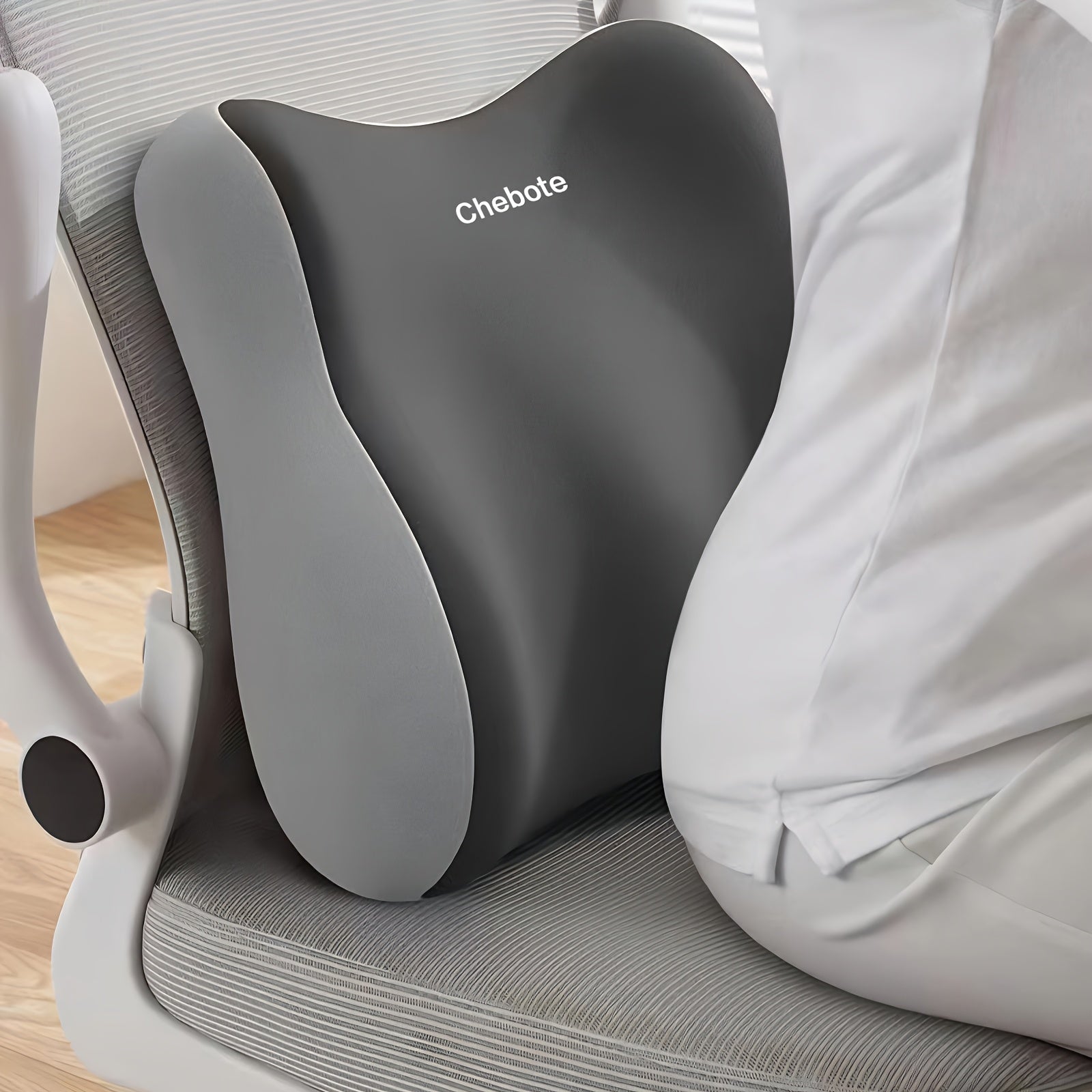 Ergonomic Lumbar Support Pillow with Memory Foam - Posture Corrector Cushion for Lower Back Pain Relief, Office Chair & Car Seat - Portable, Machine Washable, Lightweight Lumbar Pad with Contoured Design - Desk, Car, Home Office Use - Ideal for Prolonged