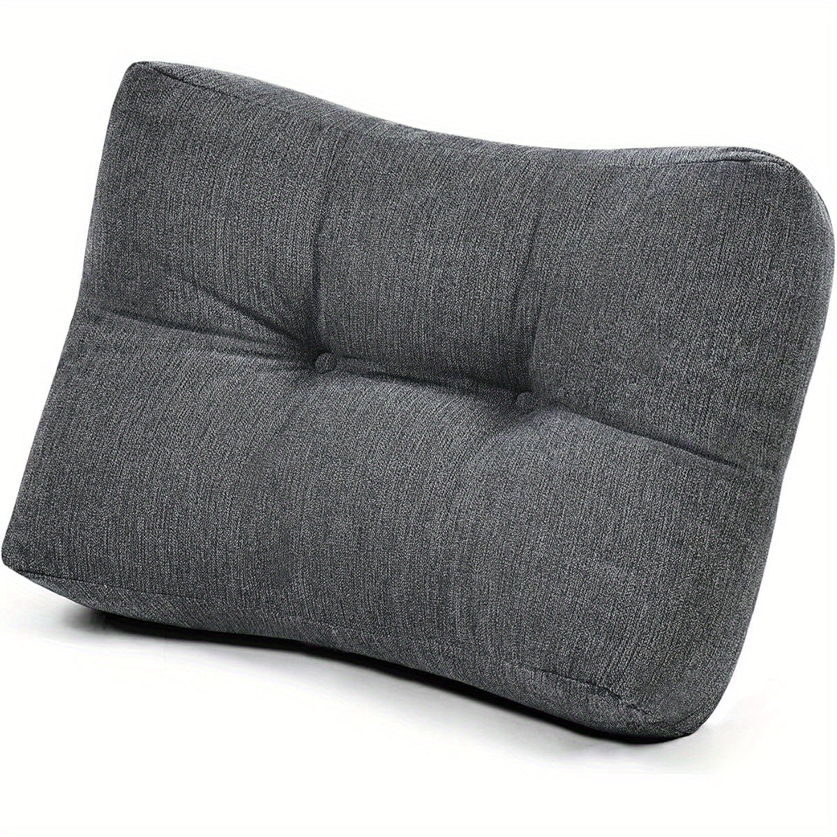 Lumbar Support Pillow for Office Chair, Back Support Pillow for Back, Car, Chair and Couch, 17, 5 x 11, 5 x 5, 5in, Charcoal, 2, 1 Pounds Shredded, Soft, Elastic, Supportive, Back Support Pillow | Ergonomic Design | Durable Fabric, Back Support Pillow for
