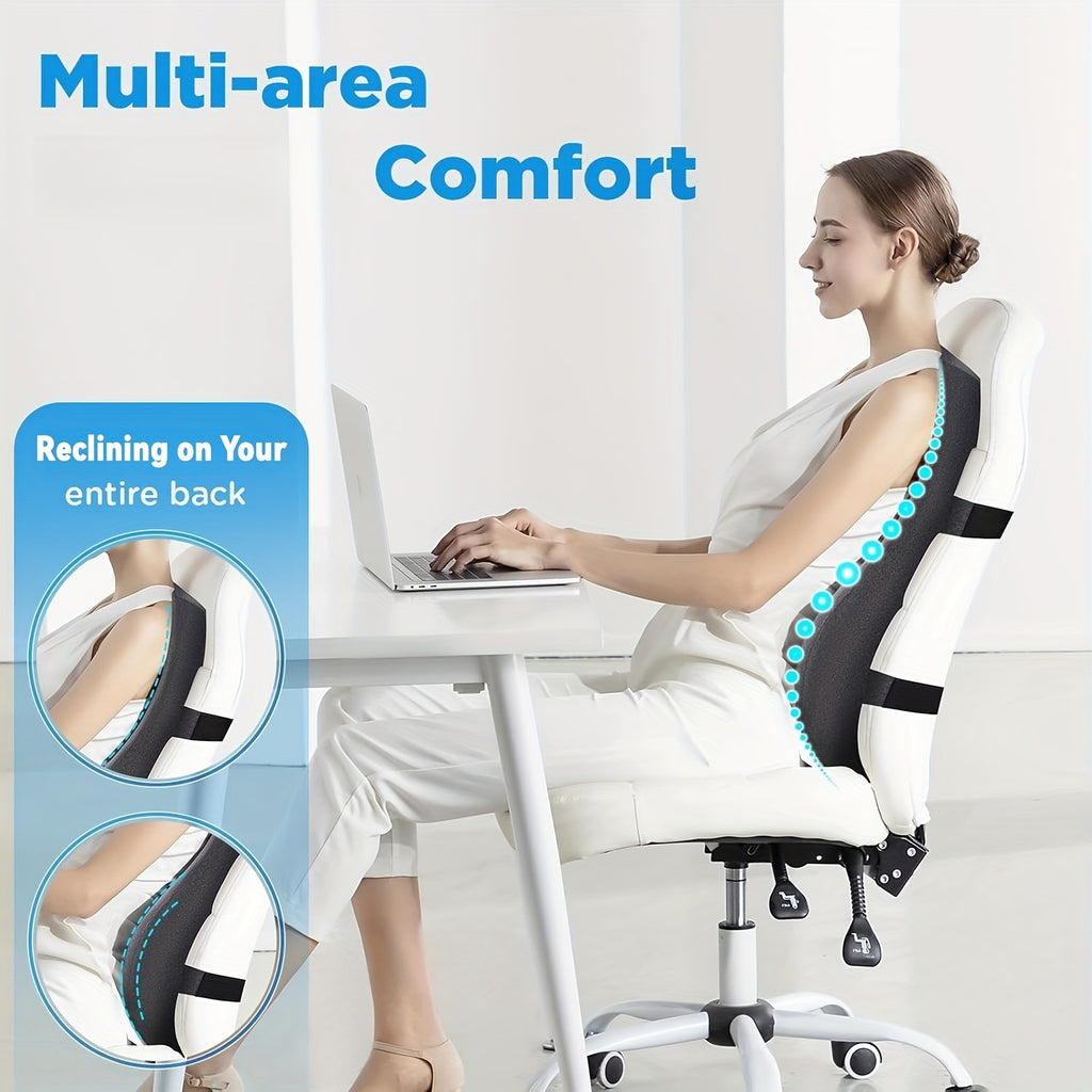 Long Back Support Pillow for Caravans Recliner Sitting Back Cushion for Comfort, Big Ergonomics orthopedic Posture Backrest Pillow- Memory Foam Back Cushion for Car Seat Office Chair, Desk Chair, Gaming Chair