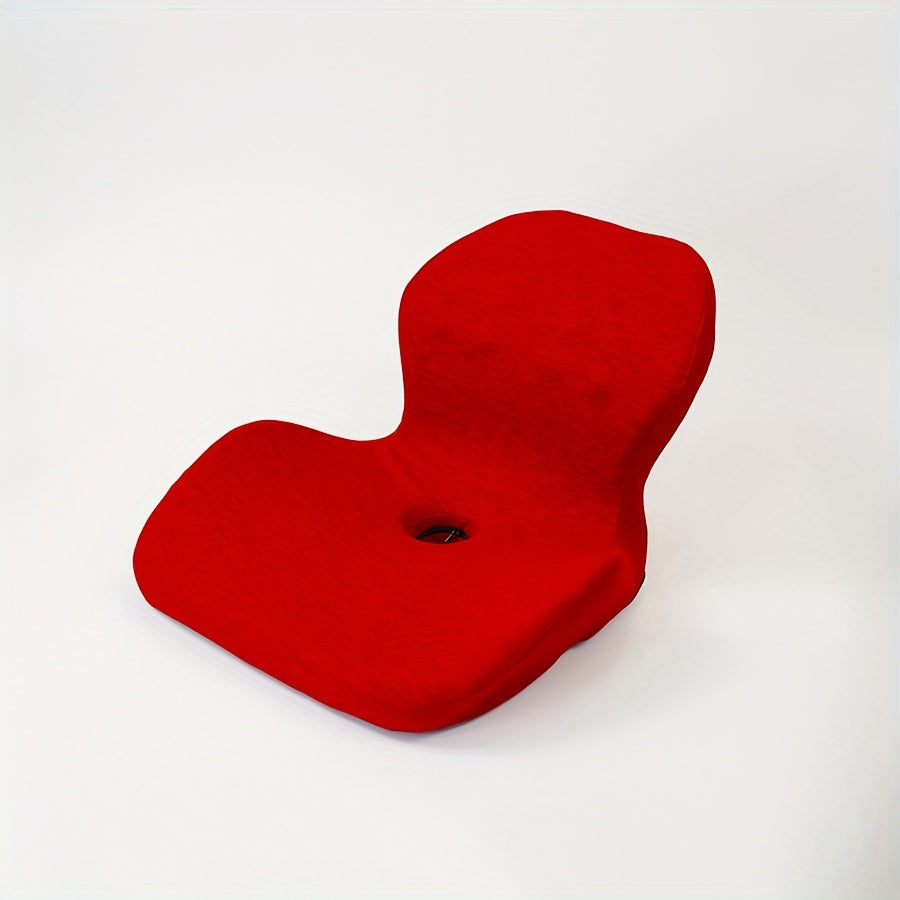 Ergonomic Seat Cushion with Backrest - Soft, Supportive, Washable Office Cushion for Hip and Lumbar Comfort, Ideal for Long-Term Sitting, Truck Drivers, and Desk Work, Black, Cushions for Sitting, Comfortable Seating, Contoured Design, Durable Cushion