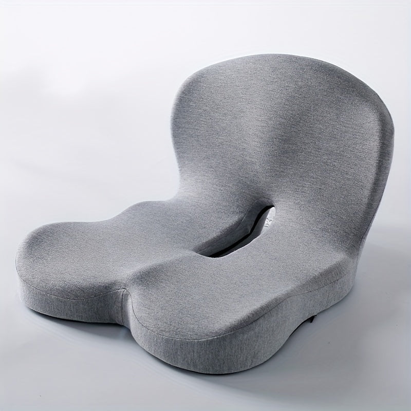 Ergonomic Office Chair Cushion with Memory Foam & Breathable Fabric - Posture-Correcting Lumbar Support, Slow-Rebound Pressure Relief, Irregular Contour Design for Home & Office Chairs (Grey/Black), Posture Corrector, Modern Aesthetic, Slow Rebound Foam