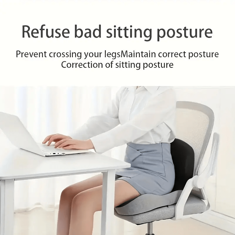 Ergonomic Back Support Seat Cushion - Soft, Supportive Office Chair & Gaming Chair Pad for Long Hours of Sitting, Driving, and Desk Work - Perfect Gift for Back-to-School Season, Black, Backrest Cushion, Comfortable Seating, Contoured Design, Durable