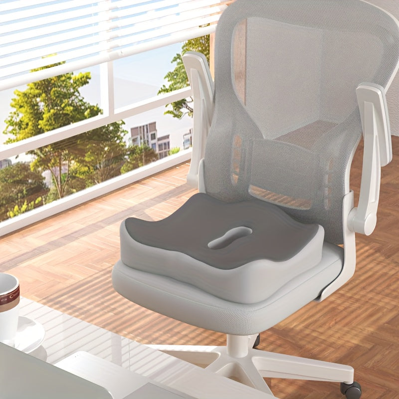 Anthropomorphic Memory Foam Office Chair Cushion, Butt Pad - Curved Design for Office Chairs and Car Seats Provides Lumbar Support with Soft Comfortable Padding, Improves Side Sleepers' Spinal, Hip, and Joints