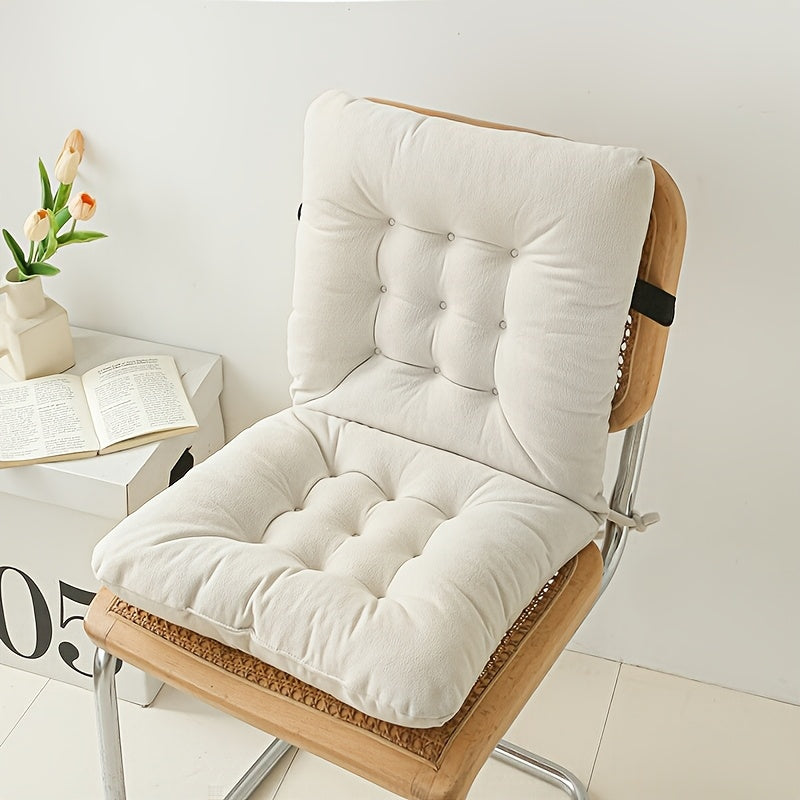 Ergonomic Office Chair Cushion with Lumbar Support - Thick Seat Cushion for Back Relief, Non-Slip Straps, Posture Correction & Pressure Relief - Compatible with Desk, Car, Sofa - Ideal Gift for Home & Office Decor, Desk Chair Cushion, Elastic Binding