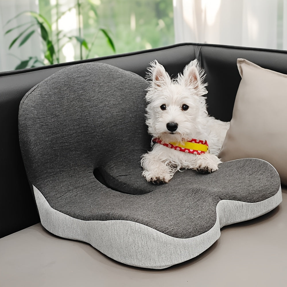 1pc Seat Cushion Ergonomic - Premium Cooling Gel Lumbar Support Cushion For Car & Office - Breathable & Multicolor Mesh Backrest, Soft & Supportive Back Support Pillow - Durable & Washable Cushion For Long Sitting, Driving And Desk Work