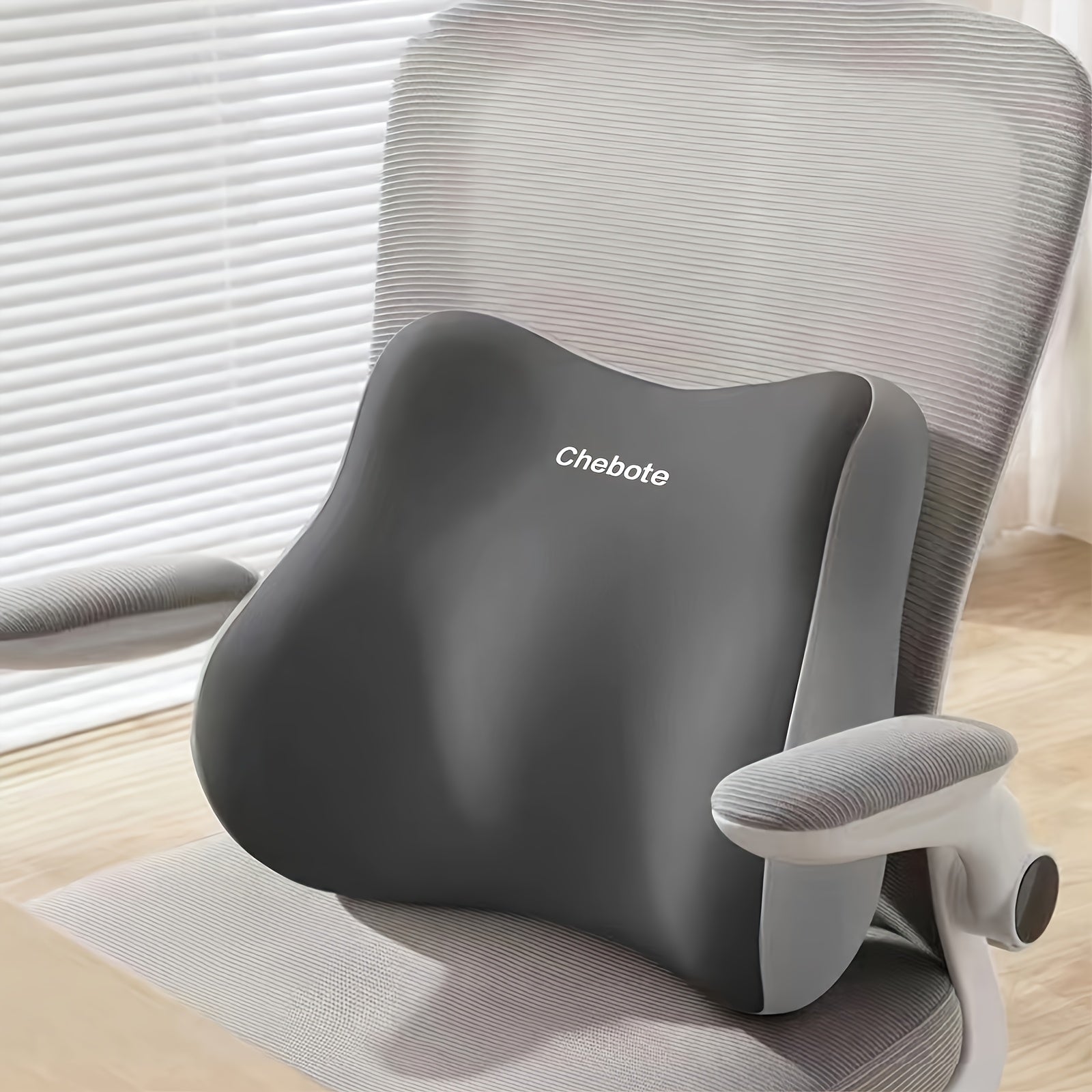 Ergonomic Memory Foam Lumbar Support Pillow - Posture Corrector Cushion for Office Chairs and Car Seats, Portable Machine Washable Waist Support Pad - Suitable for Long Sitting, Breathable Mesh Design, Ideal for Home Office Desk Chairs, Remote Workers