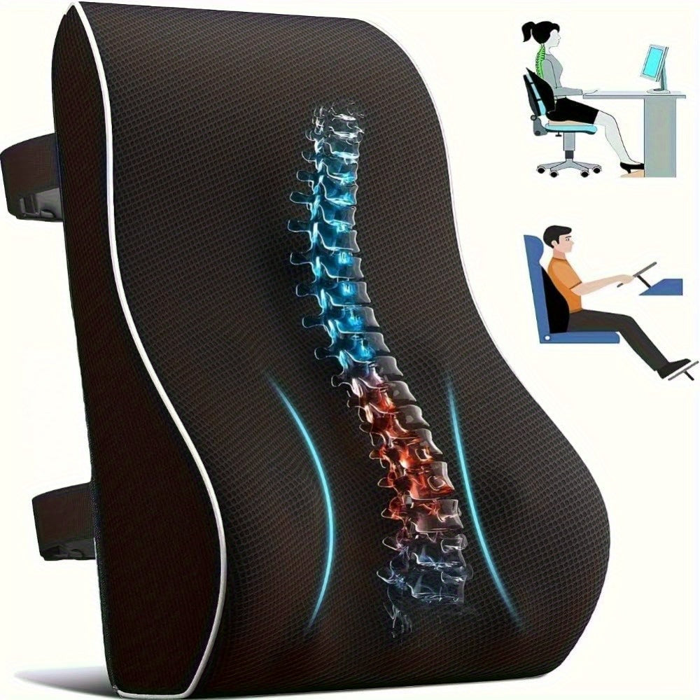 Office Lumbar Support, The Savior for Those Who Sit for Long Periods! Slow-Rebound Lumbar Cushion, Super Comfortable for Lower Back Support, Ergonomic Waist Pillow, Conforms And Supports, Say Goodbye to Back.
