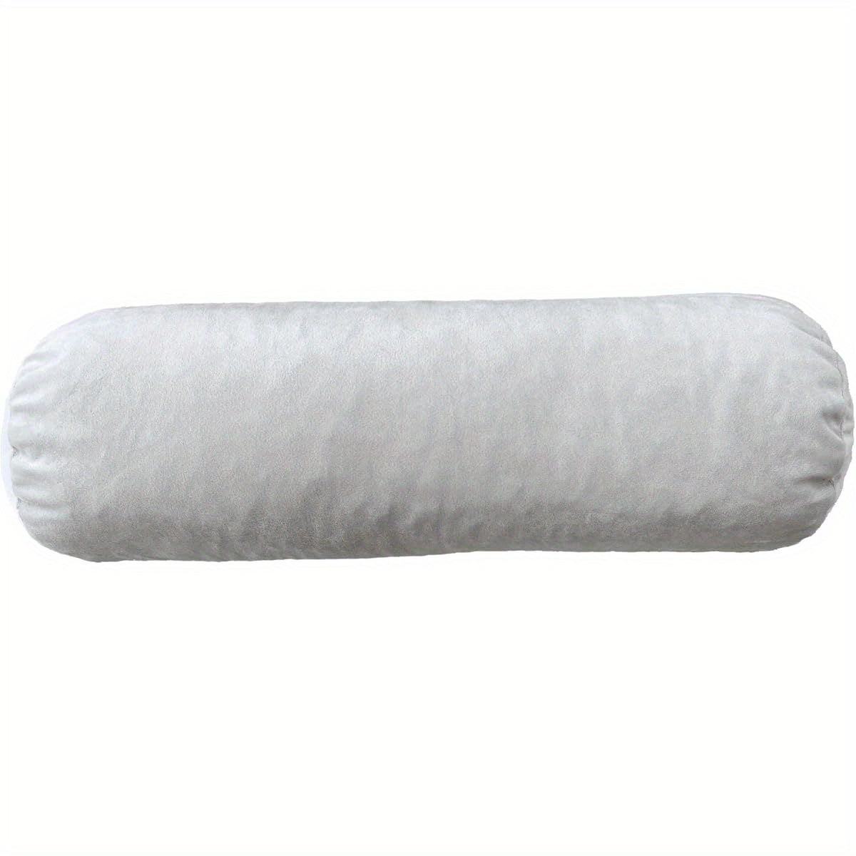 Velvet Roll Support Pillow for Lumbar, Back, Head, High Density Foam Support, Removable Cover, Upgraded Strap for Office, Chair, Car, Seat Relief & Improving Posture Grey